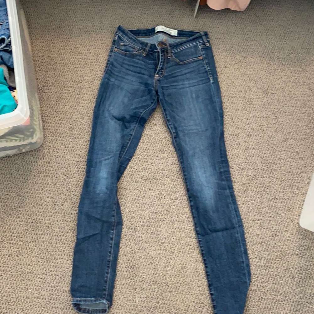 Abercrombie super skinny dark wash jeans